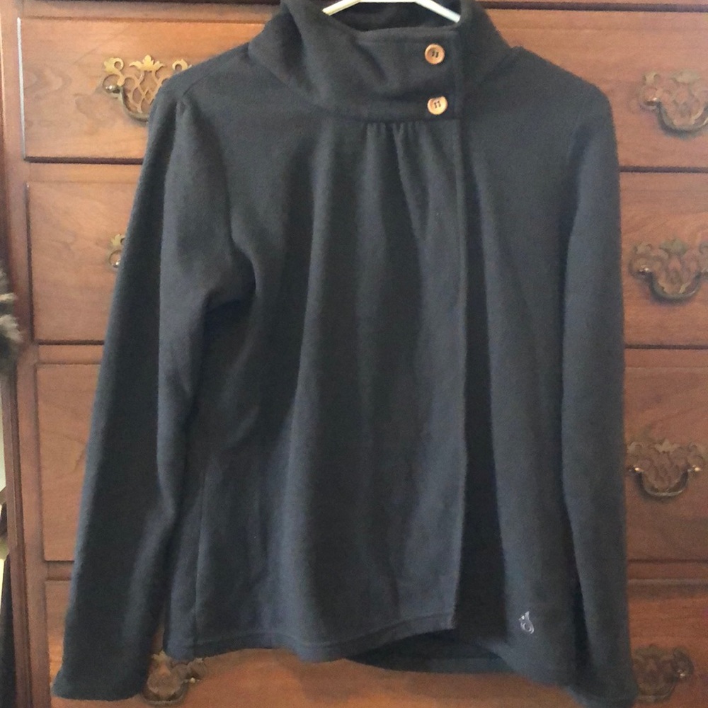 Isis fleece button neck top